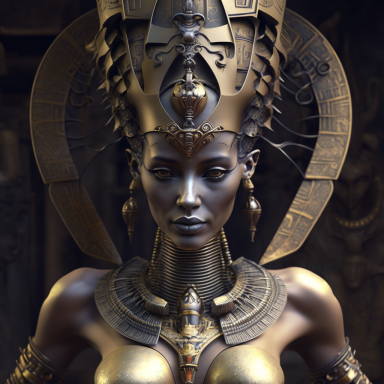 Nefertiti fool body dressed HG giger style